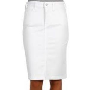 NYDJ white Petite and plus size denim skirt